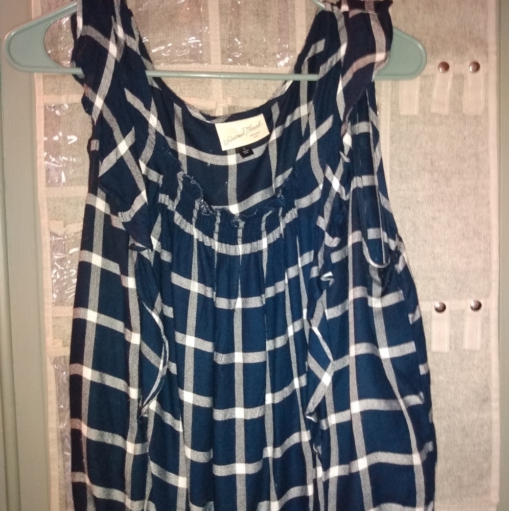 Cotton plaid tank